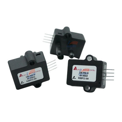 Sensores de presión de montaje en placa 100 PSI-D-4V-ASCX para instrumentación médica diferencial