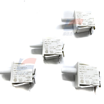 YJJ 1DM1 Microinterruptor básico/interruptor de acción rápida 10A 277VAC de pistón de un solo polo de doble lanzamiento