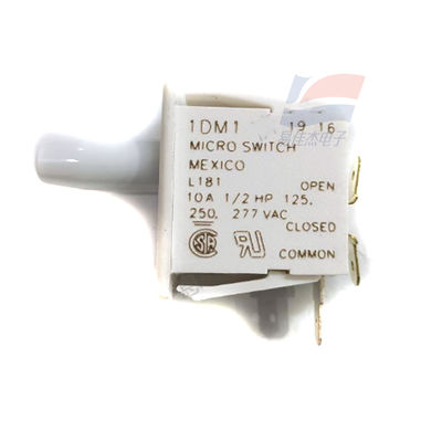 YJJ 1DM1 Microinterruptor básico/interruptor de acción rápida 10A 277VAC de pistón de un solo polo de doble lanzamiento